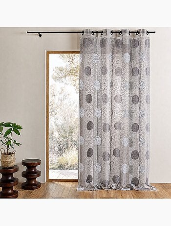 Visillo de organza jacquard bordado con grandes círculos