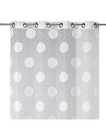Visillo de organza jacquard bordado motivo redondo grande