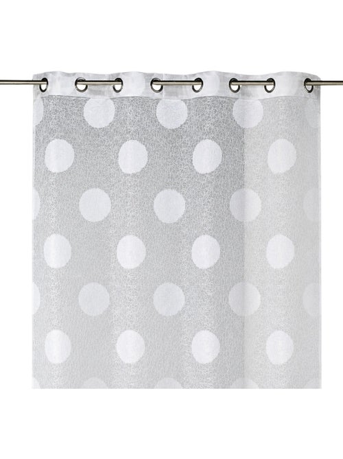 Visillo de organza jacquard bordado motivo redondo grande - Kiabi Visillo de organza jacquard bordado motivo redondo grande - Kiabi