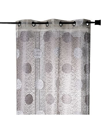 Visillo de organza jacquard bordado motivo redondo grande