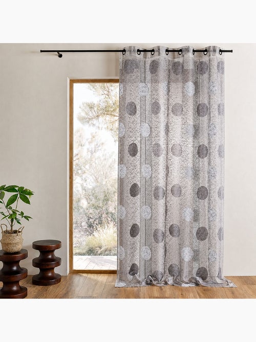 Visillo de organza jacquard bordado motivo redondo grande - Kiabi Visillo de organza jacquard bordado motivo redondo grande - Kiabi