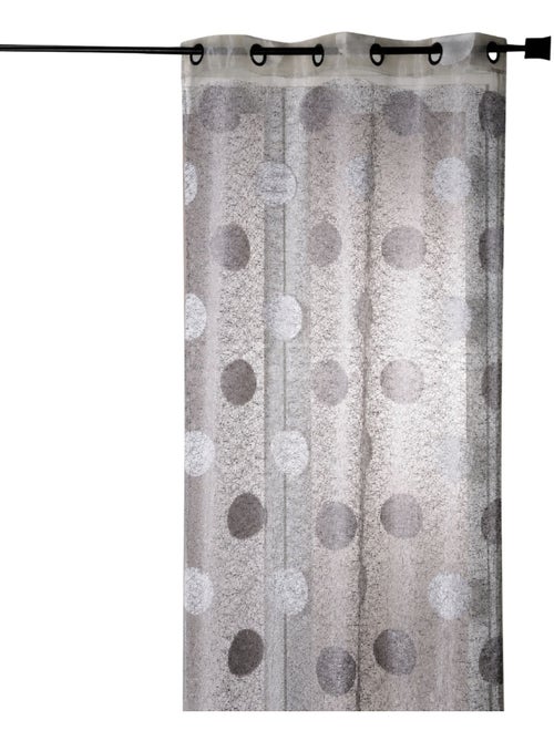 Visillo de organza jacquard bordado motivo redondo grande - Kiabi Visillo de organza jacquard bordado motivo redondo grande - Kiabi