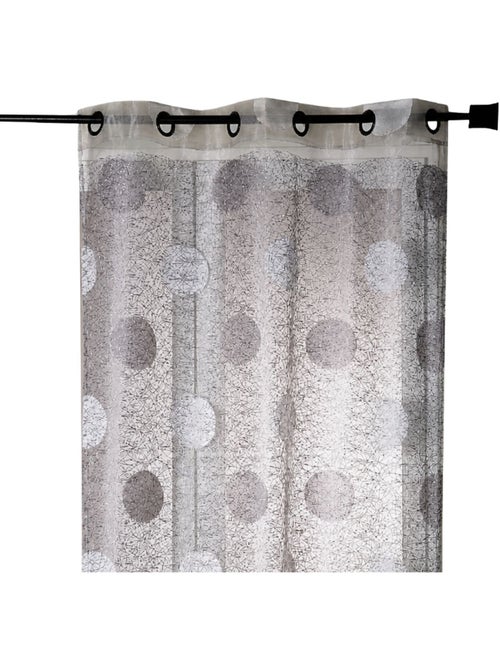 Visillo de organza jacquard bordado motivo redondo grande - Kiabi Visillo de organza jacquard bordado motivo redondo grande - Kiabi