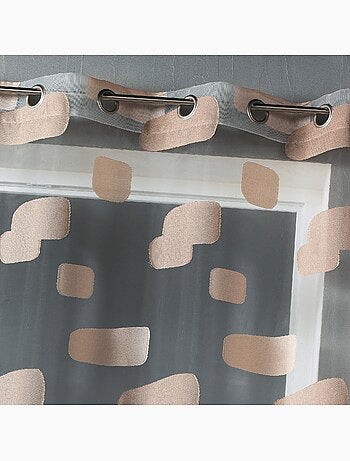Visillo de organza jacquard y ladrillos coloridos