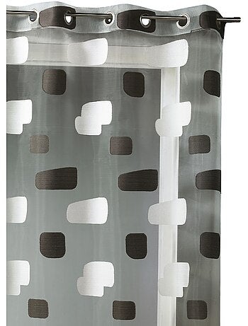Visillo de organza jacquard y ladrillos coloridos