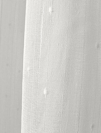 Visillo de plumeti con efecto lino y ojales metálicos