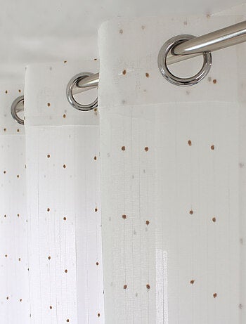 Visillo de plumeti con efecto lino y ojales metálicos