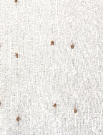Visillo de plumeti con efecto lino y ojales metálicos