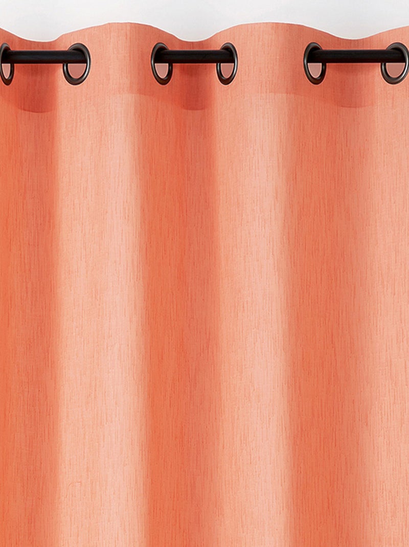 Visillo de poliéster y algodón con tacto suave y flexible Naranja - Kiabi