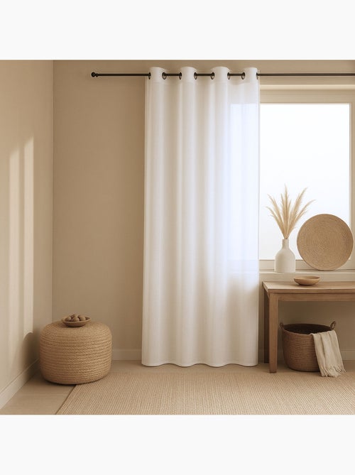 Visillo efecto lino - Kiabi