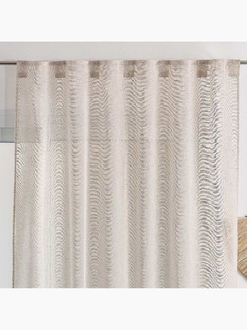 Visillo efecto lino con trabillas ocultas - Kiabi
