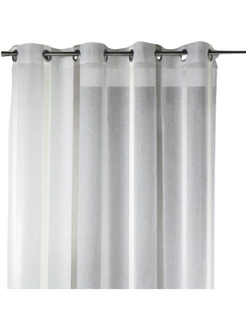 Visillo en estameña con rayas verticales anchas - Kiabi