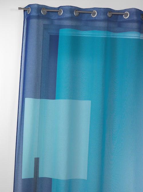 Visillo en estameña estampado con motivos gráficos - Kiabi