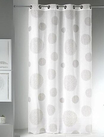 Visillo en Estameña Fantasía Estampado Plata