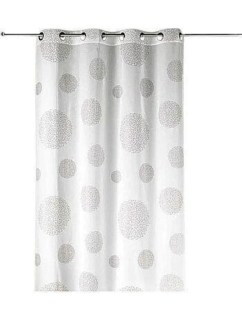 Visillo en Estameña Fantasía Estampado Plata