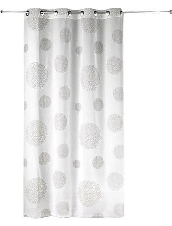 Visillo en Estameña Fantasía Estampado Plata