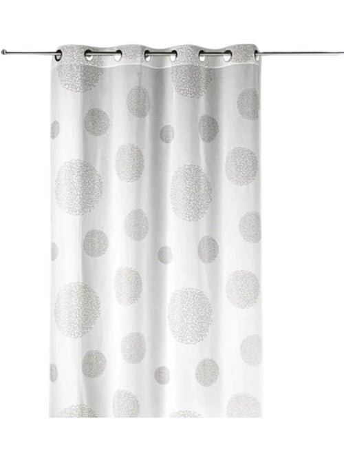 Visillo en Estameña Fantasía Estampado Plata - Kiabi