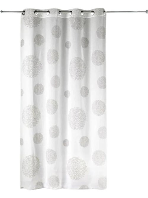 Visillo en Estameña Fantasía Estampado Plata - Kiabi