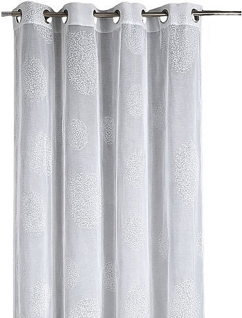 Visillo en Estameña Fantasía Estampado Plata