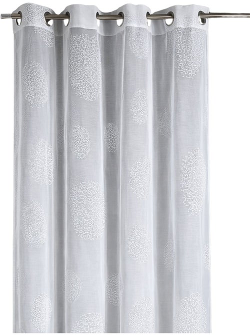 Visillo en Estameña Fantasía Estampado Plata - Kiabi