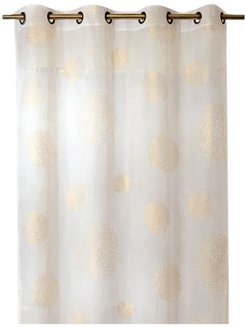 Visillo en Estameña Fantasía Estampado Plata Dorado/Oro - Kiabi