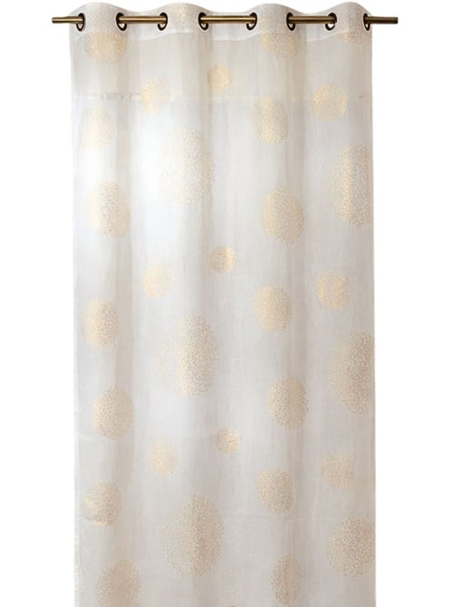 Visillo en Estameña Fantasía Estampado Plata - Kiabi