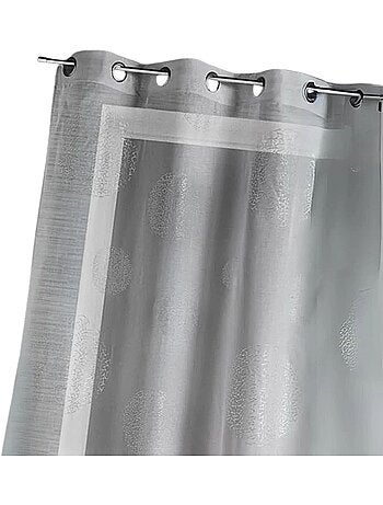 Visillo en Estameña Fantasía Estampado Plata