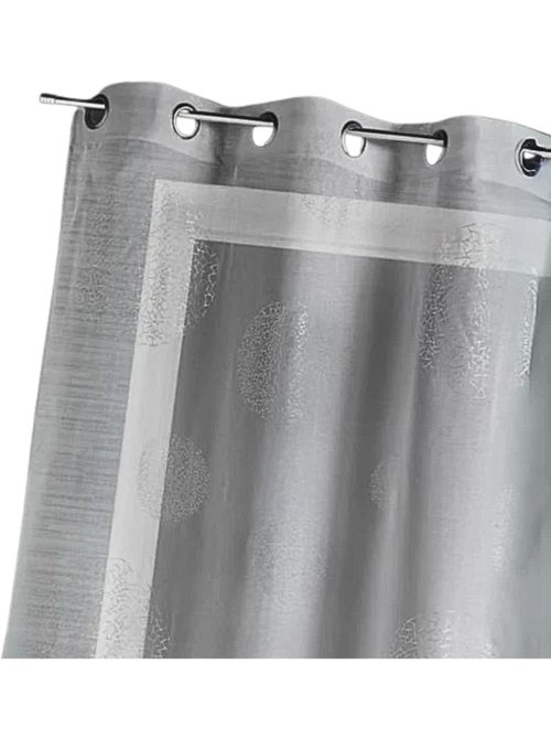 Visillo en Estameña Fantasía Estampado Plata - Kiabi
