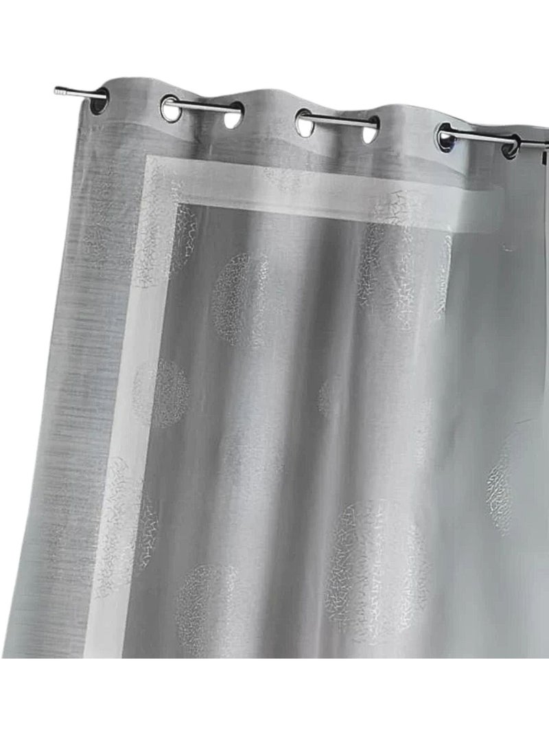 Visillo en Estameña Fantasía Estampado Plata Gris claro - Kiabi