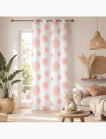 Visillo en Estameña Fantasía Estampado Plata