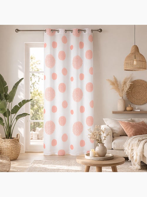 Visillo en Estameña Fantasía Estampado Plata - Kiabi