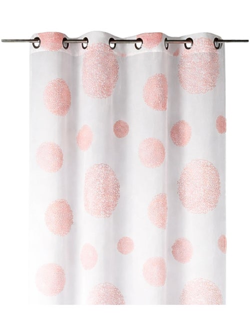 Visillo en Estameña Fantasía Estampado Plata - Kiabi