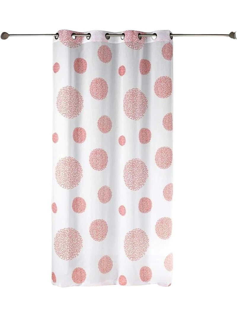 Visillo en Estameña Fantasía Estampado Plata Rojo - Kiabi