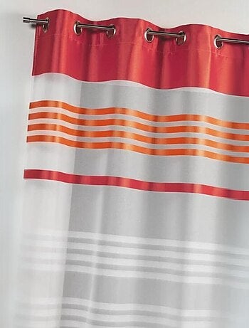 Visillo en estameña ligera con rayas horizontales