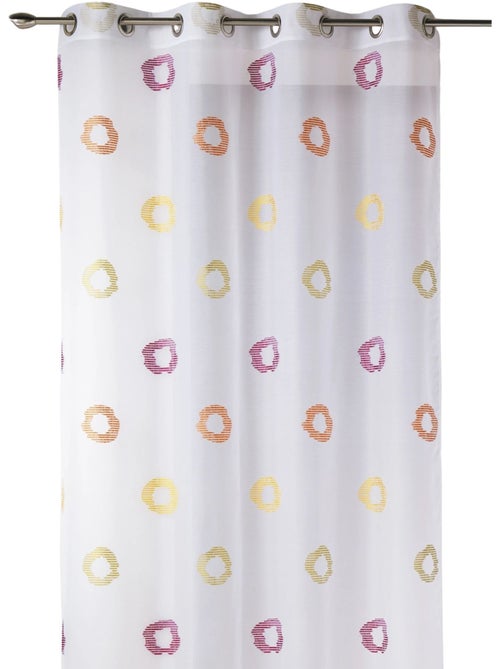 Visillo en Estameña Ligera Estampado Círculo - Kiabi Visillo en Estameña Ligera Estampado Círculo - Kiabi