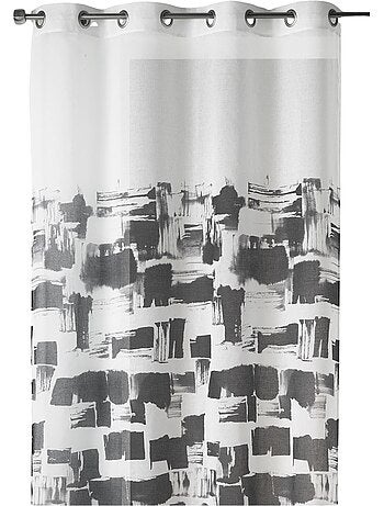 Visillo en Estameña Ligera Estampado efecto Cuadro