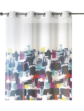Visillo en Estameña Ligera Estampado efecto Cuadro