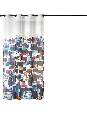 Visillo en Estameña Ligera Estampado efecto Cuadro