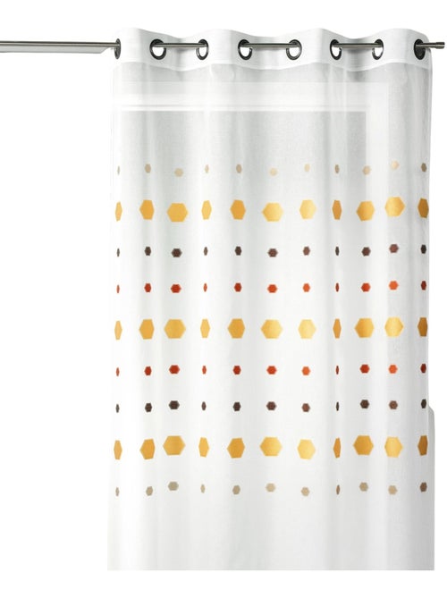 Visillo en jacquard con estampado hexagonal - Kiabi