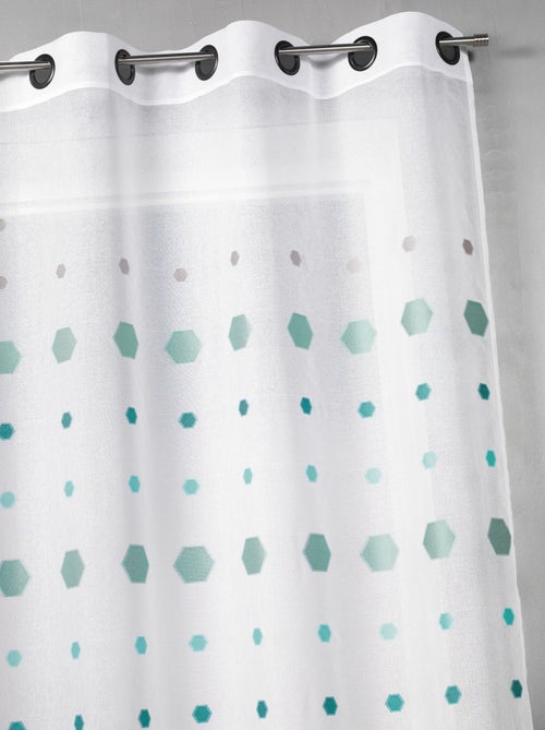 Visillo en jacquard con estampado hexagonal - Kiabi Visillo en jacquard con estampado hexagonal - Kiabi