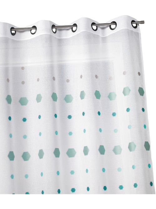 Visillo en jacquard con estampado hexagonal - Kiabi