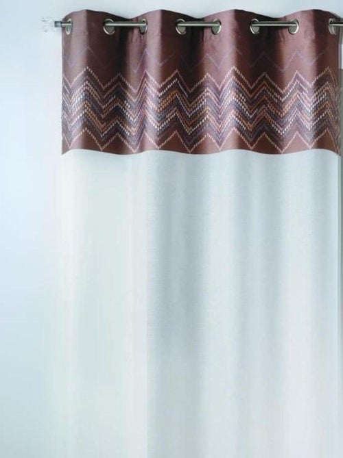 Visillo en jacquard con paramento superior galón - Kiabi