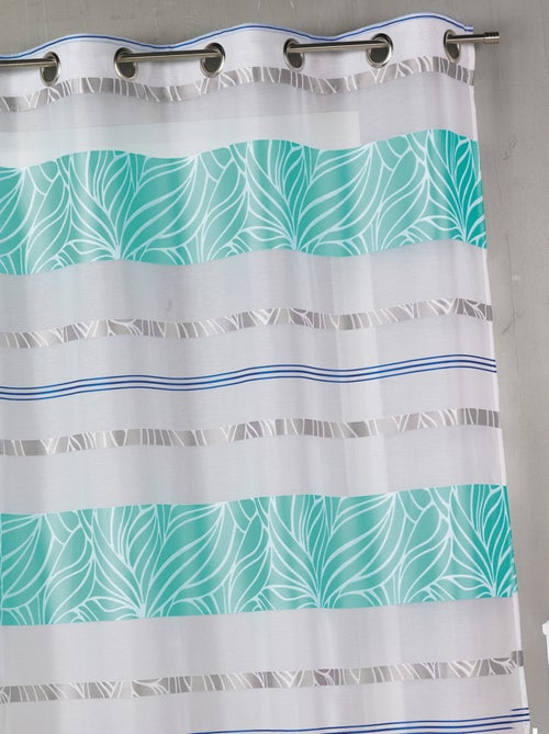Visillo en jacquard con rayas horizontales de colores - Kiabi Visillo en jacquard con rayas horizontales de colores - Kiabi