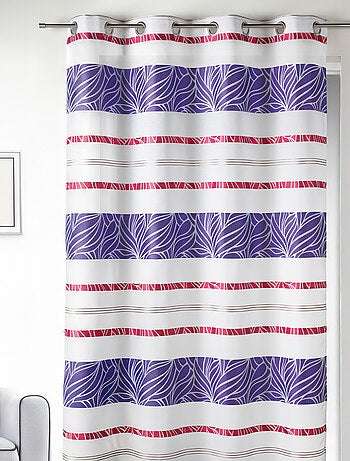 Visillo en jacquard con rayas horizontales de colores