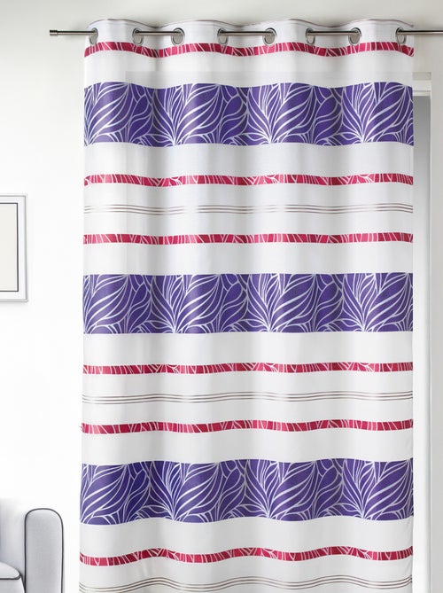 Visillo en jacquard con rayas horizontales de colores - Kiabi