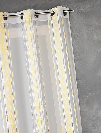 Visillo en jacquard finas rayas verticales