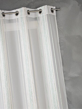 Visillo en jacquard finas rayas verticales