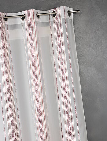 Visillo en jacquard finas rayas verticales