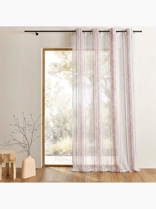 Visillo en jacquard finas rayas verticales - Kiabi