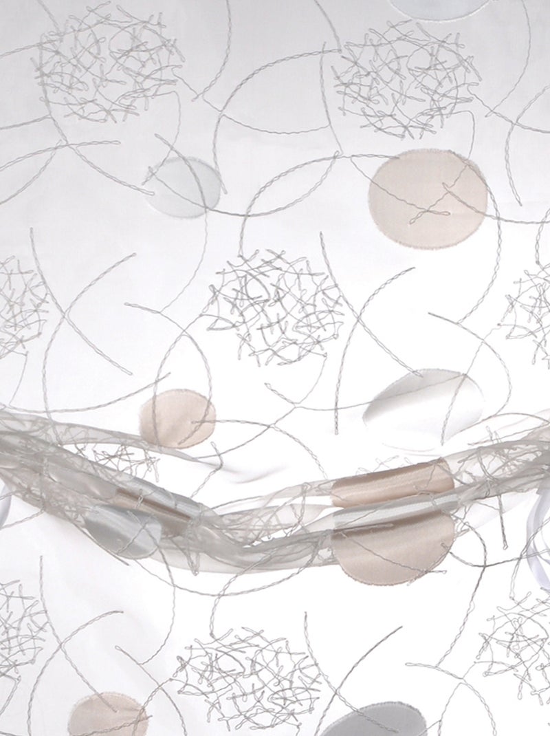 Visillo en Organza Jacquard Marfil Marfil - Kiabi